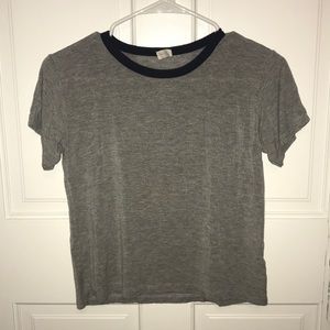 Brandy Melville Gray Short Sleeve Shirt